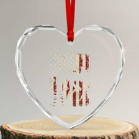 Mothman American Flag Patriotic Cryptid Creature Heart Crystal Glass Ornament