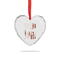 Mothman American Flag Patriotic Cryptid Creature Heart Crystal Glass Ornament