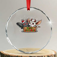 Mothman And Jersey Devil Crystal Glass Ornament Merry Cryptmas Funny Holiday Gift TS12