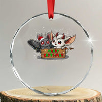 Mothman And Jersey Devil Crystal Glass Ornament Merry Cryptmas Funny Holiday Gift TS12