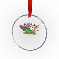Mothman And Jersey Devil Crystal Glass Ornament Merry Cryptmas Funny Holiday Gift TS12