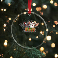 Mothman And Jersey Devil Crystal Glass Ornament Merry Cryptmas Funny Holiday Gift TS12
