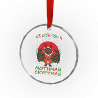 Mothman Christmas Crystal Glass Ornament We Wish You A Mothman Cryptmas Funny Christmas Gift TS12