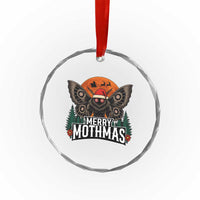 Mothman Crystal Glass Ornament Holiday Humor Merry Mothmas Cryptid Gift TS12