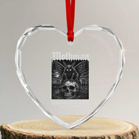 Mothman Harbinger of Doom Point Pleasant WV Heart Crystal Glass Ornament Gothic Horror Cryptid Creature