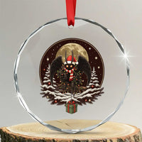 Mothman In Christmas Night Crystal Glass Ornament Funny Cryptid Gift TS12