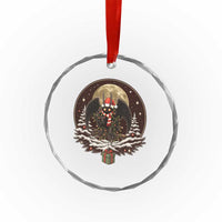 Mothman In Christmas Night Crystal Glass Ornament Funny Cryptid Gift TS12