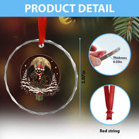 Mothman In Christmas Night Crystal Glass Ornament Funny Cryptid Gift TS12