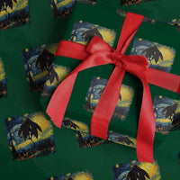 Mothman Wrapping Paper Roll Starry Night Van Gogh Cryptid Lover - Wonder Print Shop