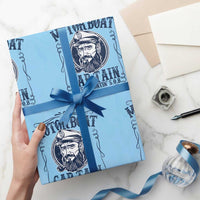 Motor Boat Captain Wrapping Paper Roll Funny Pontoon Boating Motor Boatin Lake Life - Wonder Print Shop