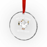 Mrs. Silly Goose Bride Crystal Glass Ornament Funny Goose Lovers TS10