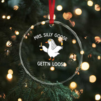 Mrs. Silly Goose Bride Crystal Glass Ornament Funny Goose Lovers TS10
