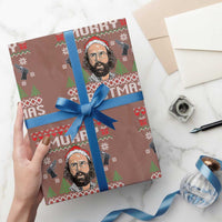 Murray Christmas Wrapping Paper Roll Funny Stranger Holiday Meme - Wonder Print Shop