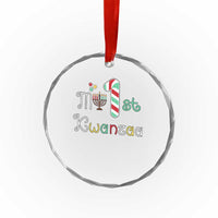 My 1st Kwanzaa Crystal Glass Ornament Babys First Kwanzaa Kinara Gift