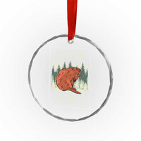 My Beaver My Rules Crystal Glass Ornament Funny Beaver Outdoor Nature Lover - Wonder Print Shop