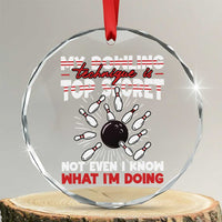 My Bowling Technique Is Top Secret Crystal Glass Ornament Funny Bowler Gift - Wonder Print Shop