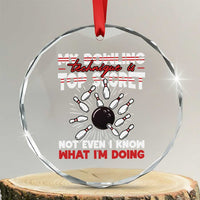 My Bowling Technique Is Top Secret Crystal Glass Ornament Funny Bowler Gift TS12
