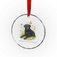 My Dog Is My Therapist Crystal Glass Ornament Labrador Retriever Lover Gift TS12