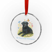 My Dog Is My Therapist Crystal Glass Ornament Labrador Retriever Lover Gift - Wonder Print Shop