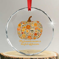My Favorite Season is the Fall of Fascism Crystal Glass Ornament Social Justice Halloween Activist TS10