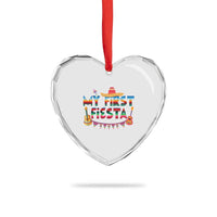 My First Fiesta Heart Crystal Glass Ornament Baby Cinco De Mayo Mexican Fiesta Outfit