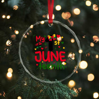 My First Juneteenth Crystal Glass Ornament African American Baby Freedom Day