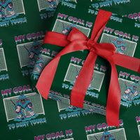 My Goal Is To Deny Yours Wrapping Paper Roll Goalie Hockey Drip Art Gift - Wonder Print Shop