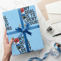 My Goal Is To Deny Yours Wrapping Paper Roll Ice Hockey Helmet Christmas Gift - Wonder Print Shop