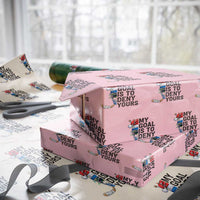 My Goal Is To Deny Yours Wrapping Paper Roll Ice Hockey Helmet Christmas Gift - Wonder Print Shop
