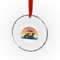 My Retirement Vehicle Golf Cart Crystal Glass Ornament Funny Retired Golfer Gift TS12