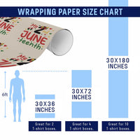 My Second Juneteenth Wrapping Paper Roll African American Baby Freedom Day