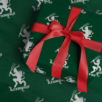 Mythical Krampus Wrapping Paper Roll Scary Christmas Horror Occult Holiday Eastern Folklore