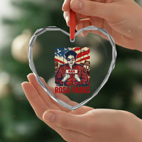 Nah Rosa Parks Heart Crystal Glass Ornament Black History Month Gift