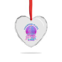 Nakatomi Plaza Christmas Party 1988 Vaporwave Heart Crystal Glass Ornament - Wonder Print Shop