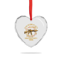 Nakatomi Plaza Christmas Party Heart Crystal Glass Ornament American Patriotic Gold Holly Wreath Machine Gun - Wonder Print Shop