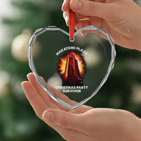 Nakatomi Plaza Christmas Party Survivor Heart Crystal Glass Ornament - Wonder Print Shop