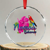 Nassau Souvenir Crystal Glass Ornament Caribbean Bahamas Beach Vacation TS10