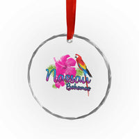 Nassau Souvenir Crystal Glass Ornament Caribbean Bahamas Beach Vacation TS10
