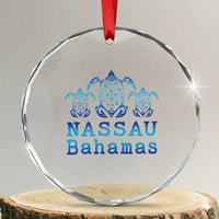 Nassau Souvenir Crystal Glass Ornament Sea Turtle Bahamas Beach Vacation TS10