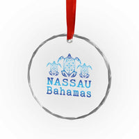 Nassau Souvenir Crystal Glass Ornament Sea Turtle Bahamas Beach Vacation TS10