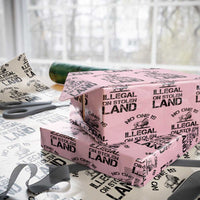 Native American Buffalo Graphic Wrapping Paper Roll No One Is Illegal On Stolen Land