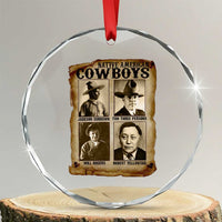 Native American Cowboy Legends Crystal Glass Ornament Vintage Western Rodeo
