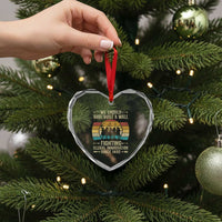 Native American Heart Crystal Glass Ornament We Should Have Built A Wall Fighting Illegal Immigration Since 1492