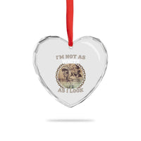 Native American Heritage Heart Crystal Glass Ornament I'm Not As White As I Look