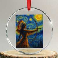 Native American Indian Women Crystal Glass Ornament Starry Night Indigenous Pride - Wonder Print Shop