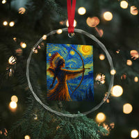 Native American Indian Women Crystal Glass Ornament Starry Night Indigenous Pride TS14