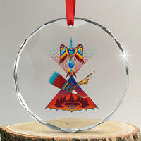 Native American Indigenous Heritage Peyote Water Bird Crystal Glass Ornament