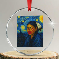 Native American MMIW Crystal Glass Ornament Starry Night Indigenous People Day TS14