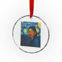 Native American MMIW Crystal Glass Ornament Starry Night Indigenous People Day TS14