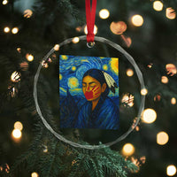 Native American MMIW Crystal Glass Ornament Starry Night Indigenous People Day TS14